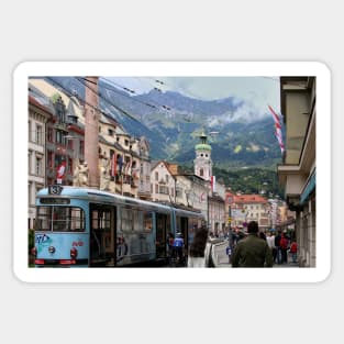 Innsbruck street scene Sticker